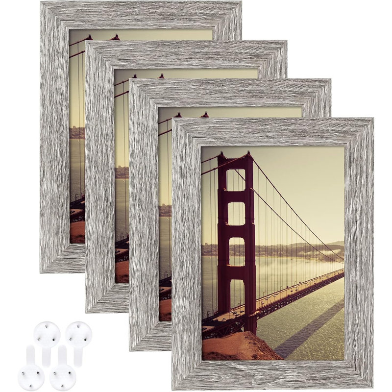 4x6 Grey Picture Frame Set Of 4