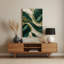 Art mural abstrait en métal vert 43-169449699