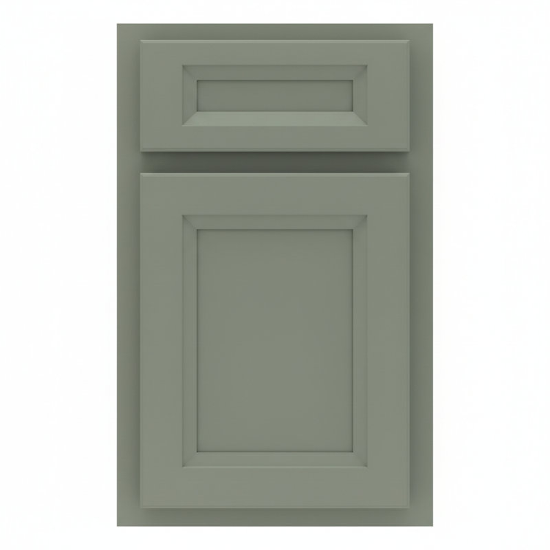 Dwelling Value Lanning Door Sample, Sage/Nickel Glaze, Painted Hardwood