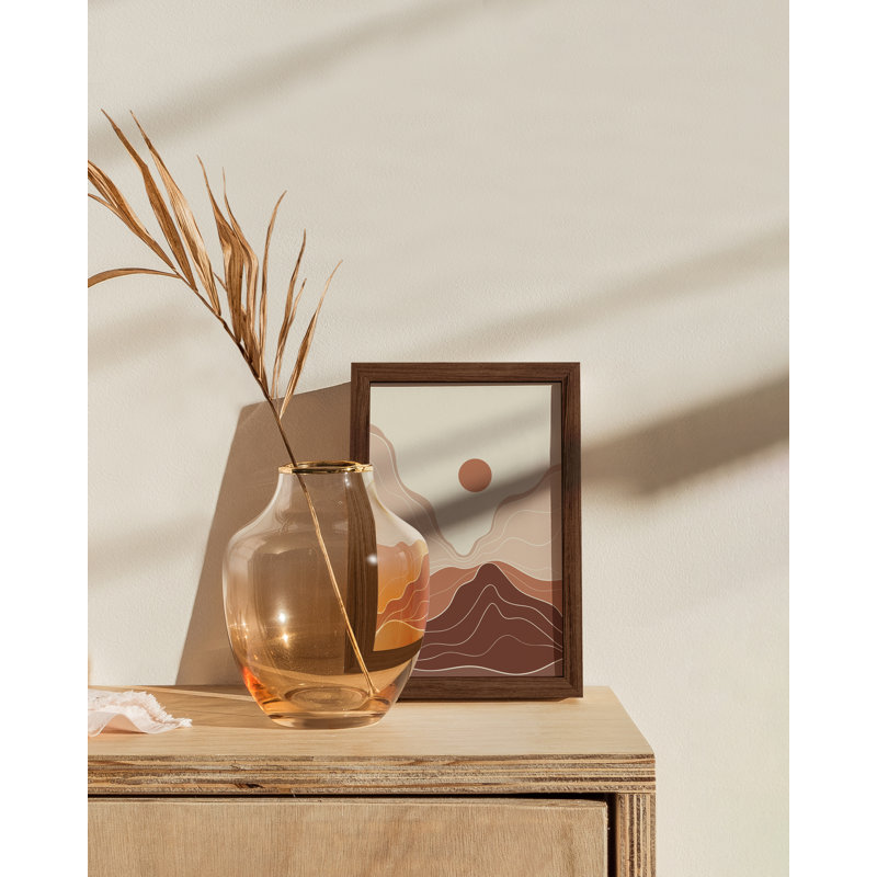 Walnut Brown 4x6 Oak Wood Picture Frame with Glass