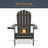 Bergenfield Plastic/Resin Folding Adirondack Chair Ergonomic Chair-807278853