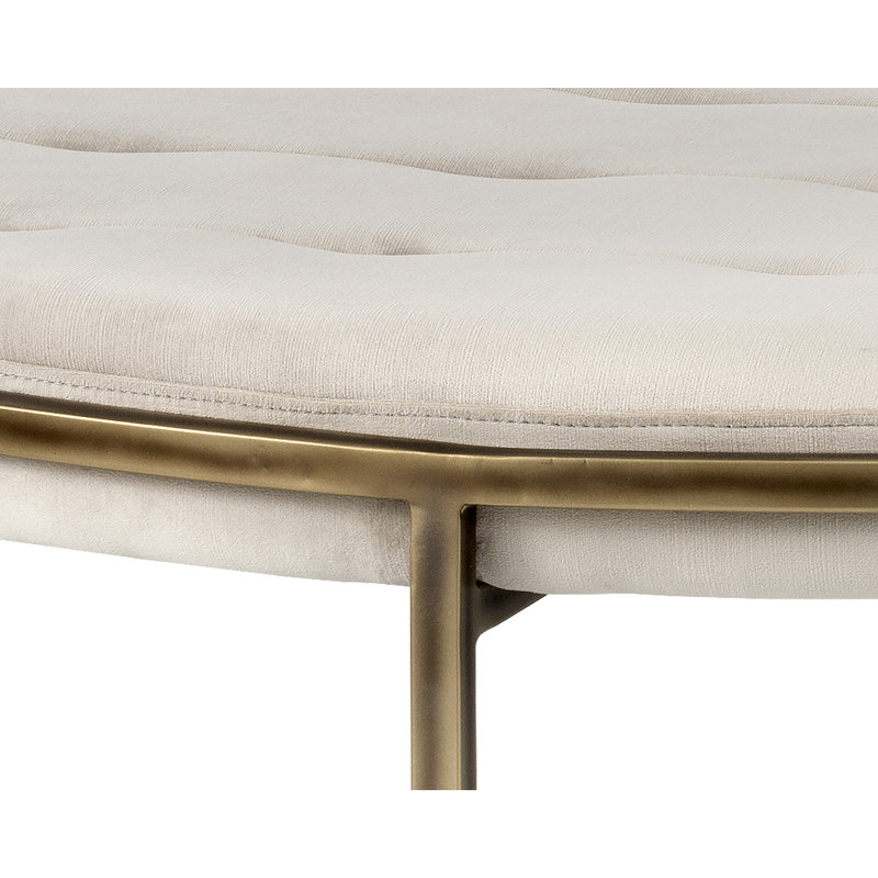 Irongate Round Ottoman, Champagne