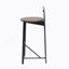 Ensemble de 3 tabourets de bar à hauteur de comptoir avec dossier et chaises sans accoudoirs pour îlot de cuisine (brun et noyer)