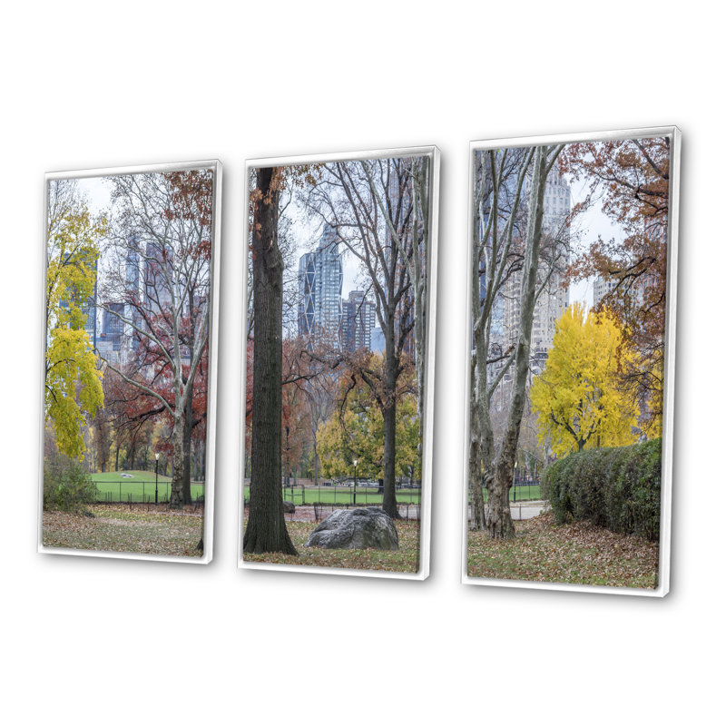 - Photographie de cadre flottant 3 pièces sur toile, H 32 po x l 48 po x P 1 po, Cadre blanc