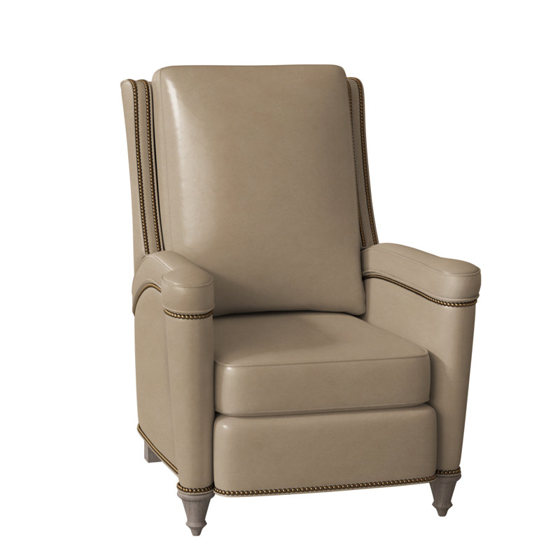Mayes Recliner, Stone, Aline Fumo Genuine Leather, French Natural