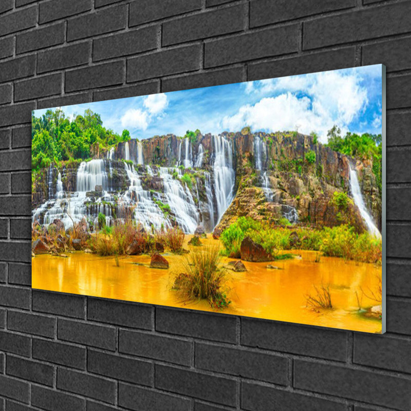 Waterfall - No Frame Print on Glass