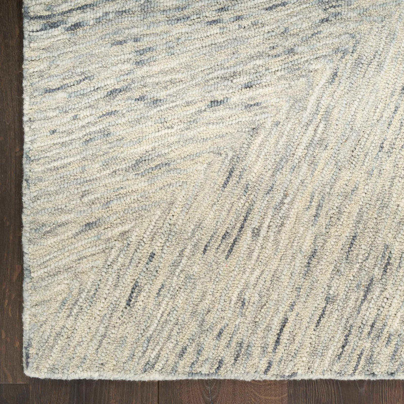 DKNY Pure Angles Grey Modern Indoor Rug, Rectangle 8'6" x 11'6"