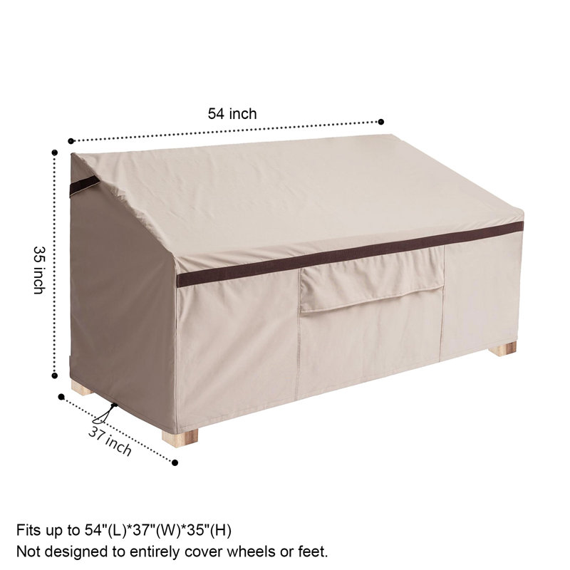 Housse imperméable pour canapé d'extérieur l 54 po, H 35 po x l 54 po x P 37 po