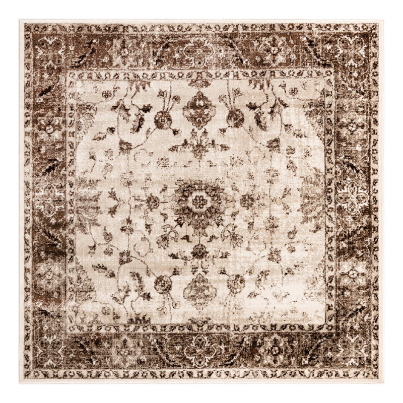 Tapis crème Anah, Carré 6 pi