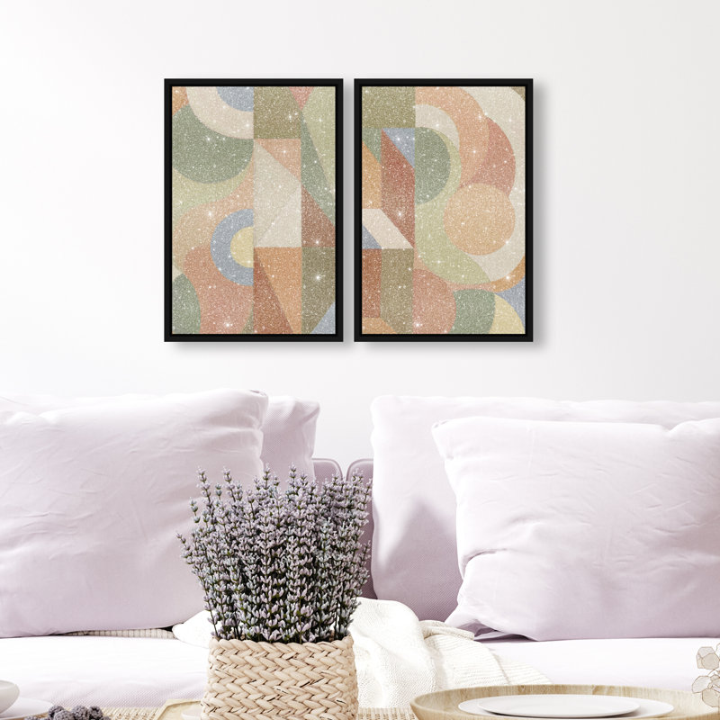 Adore You Set Set by Oliver Gal, 92"H x 62"W, Black Floater Frame