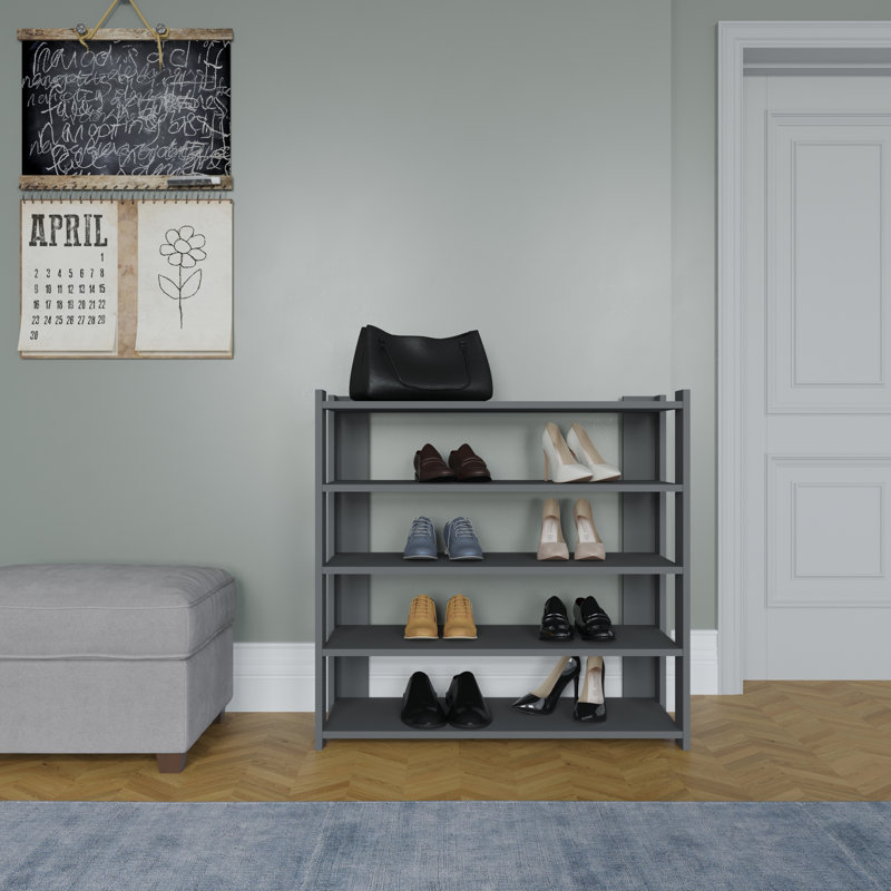 Gordon 16 Pair Shoe Rack, Anthracite