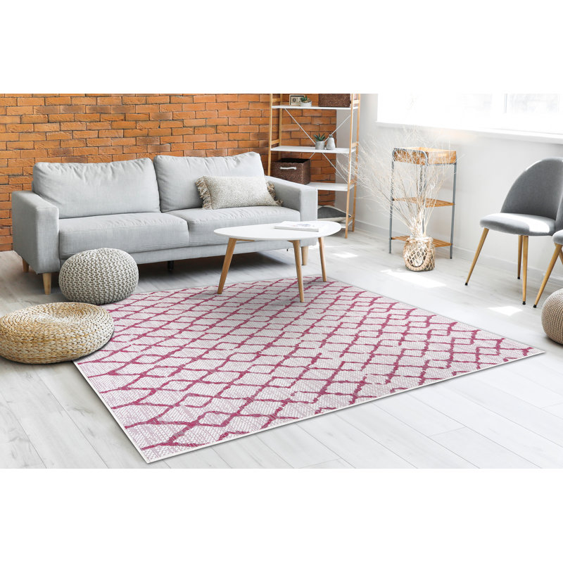Patirica Trellis Flatweave Area Rug, Rectangular 140 x 190cm