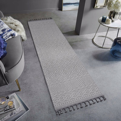 Tapis de couloir géométrique intérieur / extérieur 2 pi x 8 pi