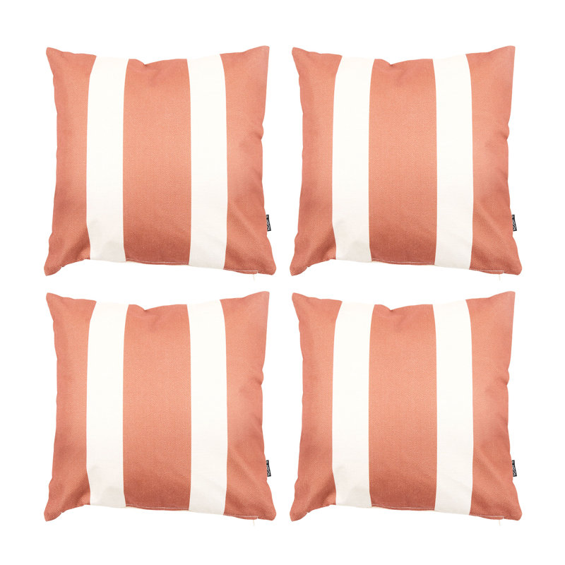 Stripe Indoor-Outdoor Cushion, Orange