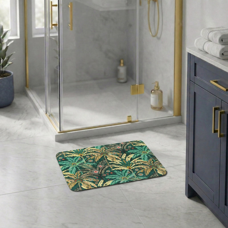 Tapis de bain décoratif 24 x 18 - Tapis ultra-absorbant à séchage rapide avec envers en caoutchouc antidérapant