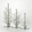 Ensemble de 3 arbres de table 19 po, 23 po et 32 po artificiels en forme de givre de Noël, blanc
