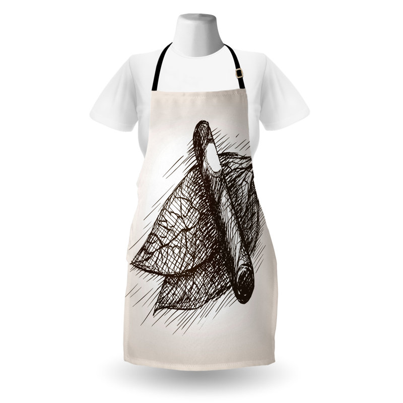 Tablier cigare East Urban Home, cuisine de jardinage, taille adulte, brun foncé et coquille d'œuf