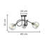 Alifonso Glass Semi Flush Mount-112352897