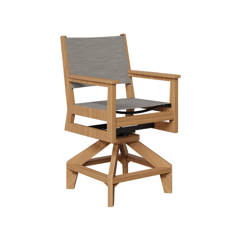 Chaise de comptoir pivotante Berlin Gardens Mayhew, Teck naturel, 22.5"