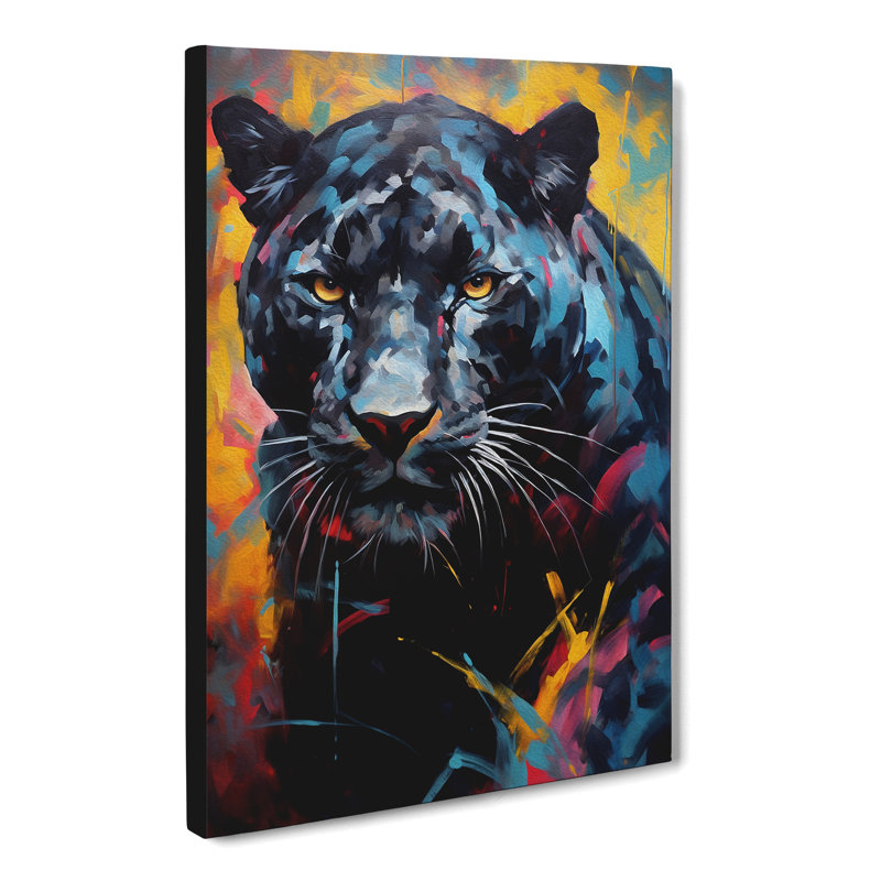 Panther Expressionism Art - Wrapped Canvas, 76cm H x 50cm W x 3cm D