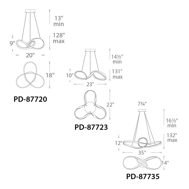 Cissna 1 - Light LED Pendant, Chrome