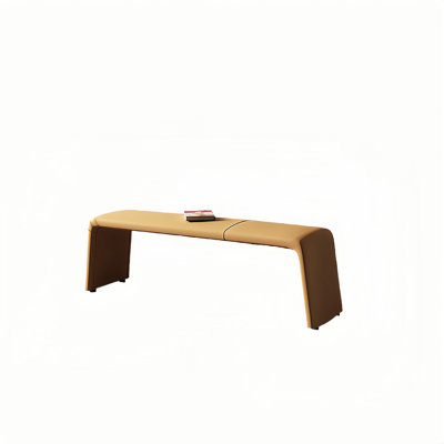 Modern Minimalist Home Long End-of-Bed Bench Leather Match Upholstered Bench