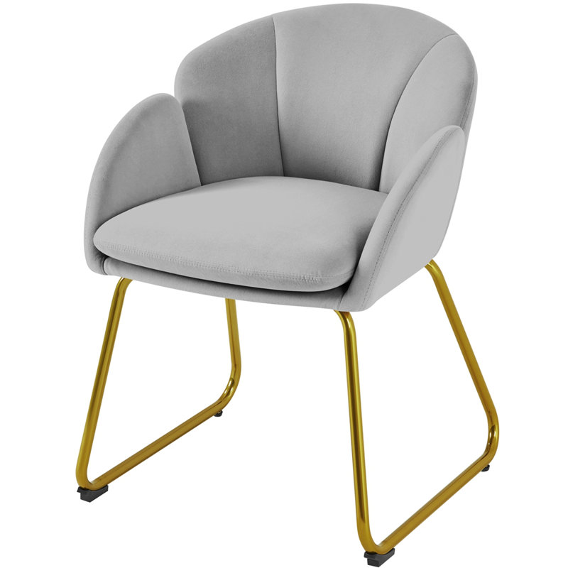 Fitchburg 20'' H Upholstered Metal Dining Chair, Gray