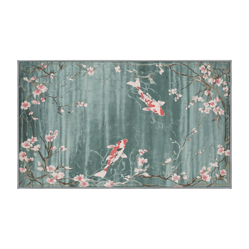 Machine Washable Gray Area Rug, Rectangle 5' x 8'