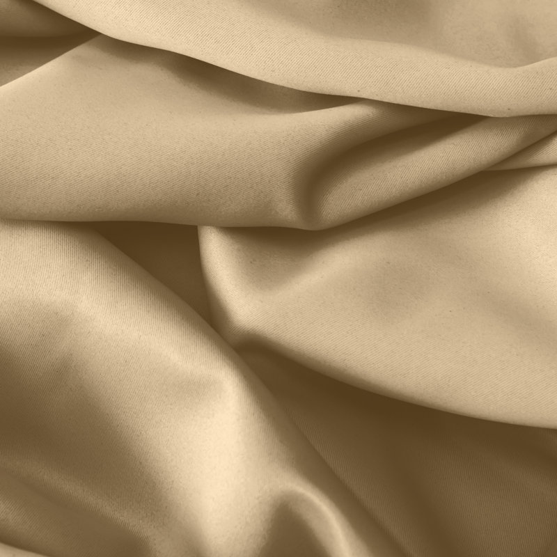 Ardelle Blackout Curtain Single Panel, 56" W x 72" L, Sand with Antiqued Bronze Grommets
