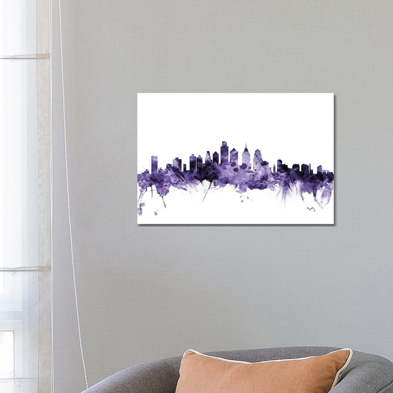 Philadelphia, Pennsylvania Skyline by Michael Tompsett - Wrapped Canvas Gallery-Wrapped Canvas Giclée