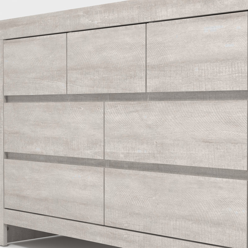 Ellani Cubbot 7 Drawer Chest of Drawers, Dusty Grey Oak