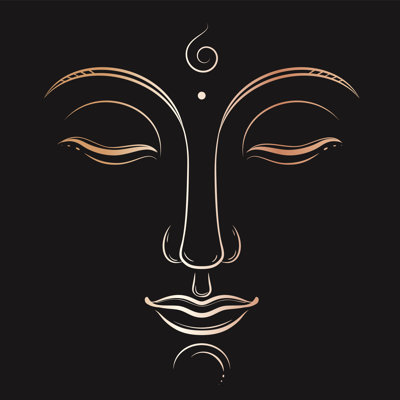 Buddha Face - Wrapped Canvas Print
