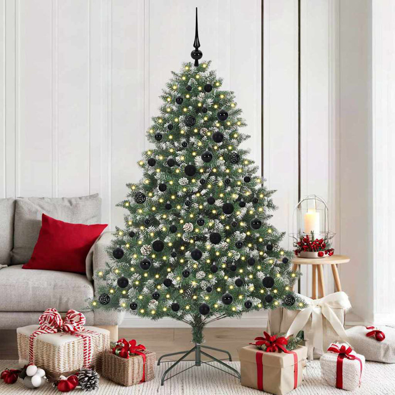 Artificial Christmas Tree with Stand, 5.91' H, Black