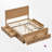 Wood Platform Bed With 6 Drawers-114238014