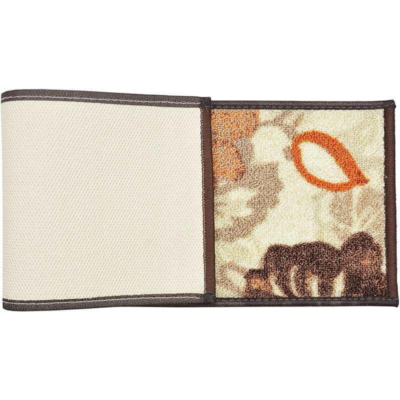 Tapis d'escalier beige antidérapant lavable à la machine, Tapis de couloir 10 po x 2 pi 2 po