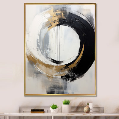 New Balance Dreams, abstrait or et noir I - Décoration murale peinture abstraite