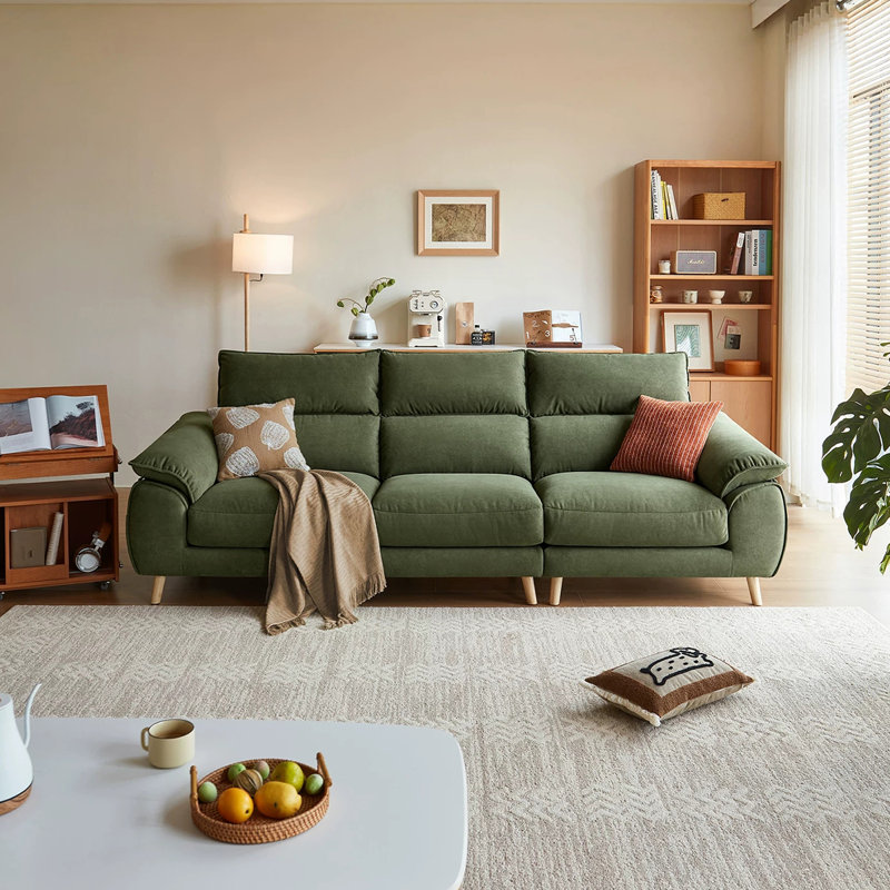 Coussin de canapé vert en polyester, H 37,8 po x l 106,3 po x P 38,98 po, Polyester vert