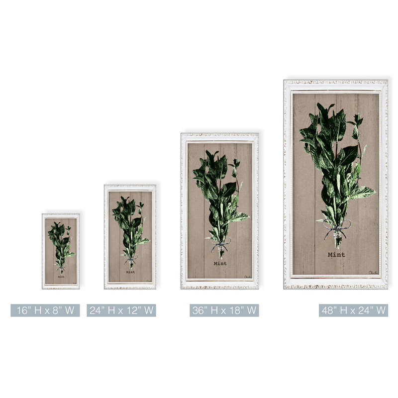 «Mint» par Olivia Rose - impression sur toile tendue, H 16 po x l 8 po x P 1,5 po