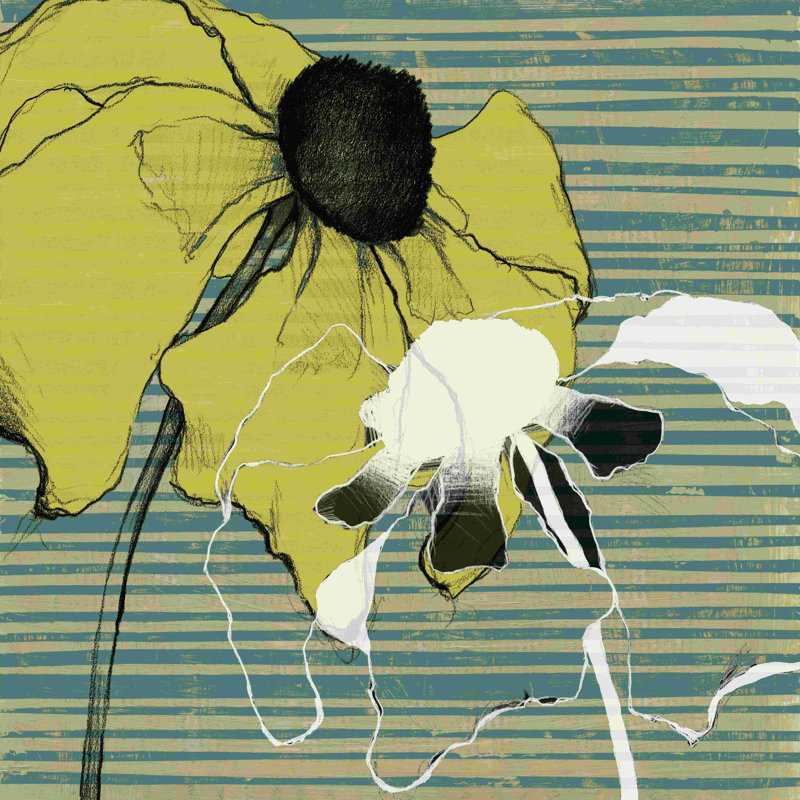 Coquelicots superposés I, H 12 po x l 12 po