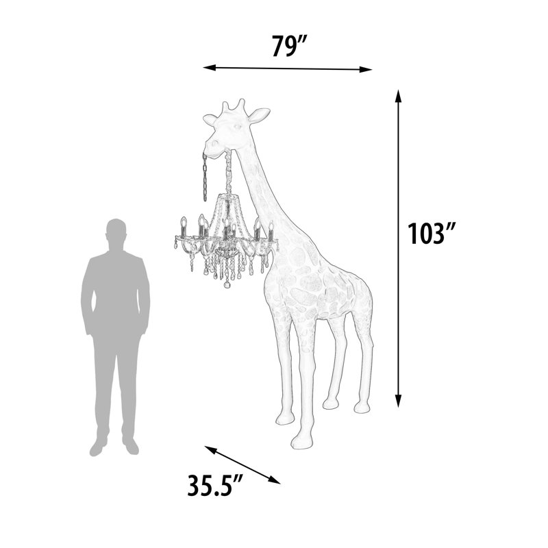 Grande sculpture de girafe