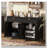 Modern Wave-Pattern Sideboard with 2 Drawers, 4 Doors, and Adjustable Shelves-278547857