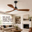 Ventilateur de plafond encastré 52 "avec lumières DEL et télécommande