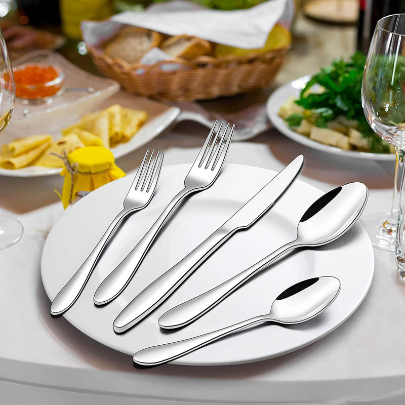 Red Barrel Studio® Wharton Stainless Steel Flatware Set - Service for 12