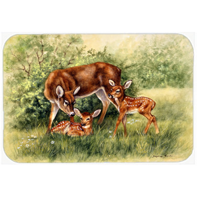 Caroline's Treasures Deer Glass Cutting Board