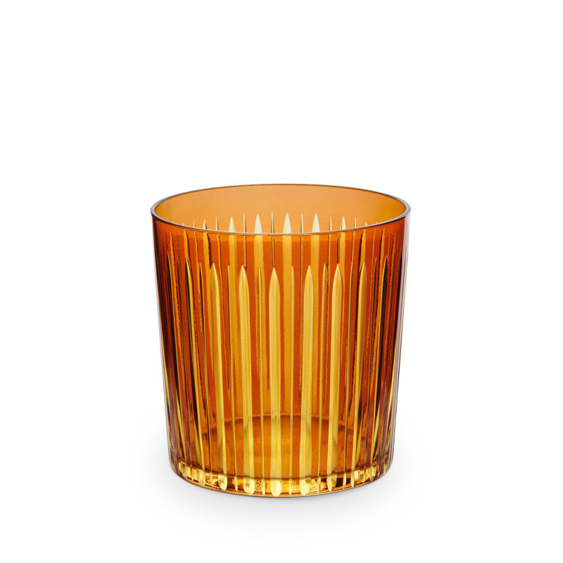 Prism Double Old Fashioned Glasses, 13 oz., Amber