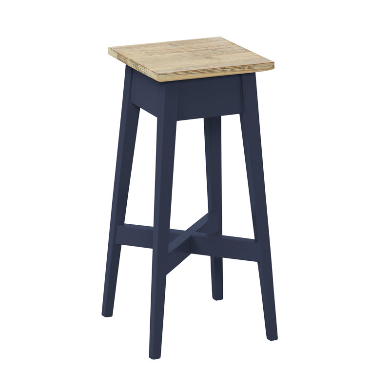 Decatur Solid Wood Pine Plant Stand 2 Tier, H50 x L24 x D24cm, Navy Blue