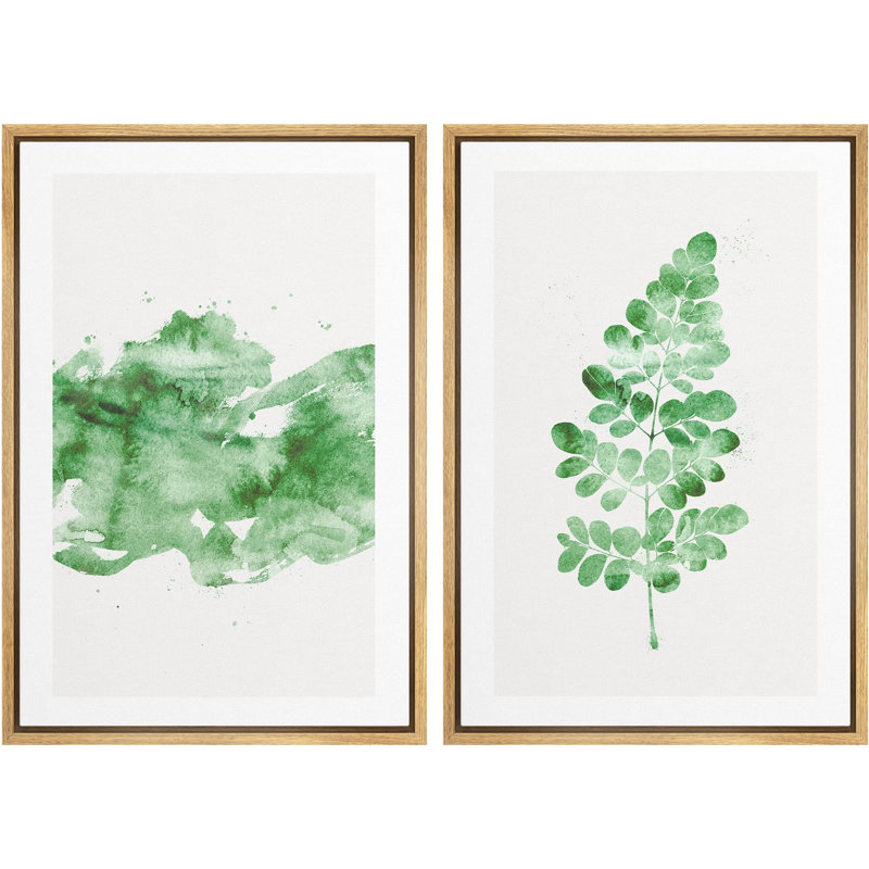 Minimal, botanique, vert, aquarelle, peinture pastel, plantes de la forêt, nature sauvage, illustrations, art, rustique, minimal