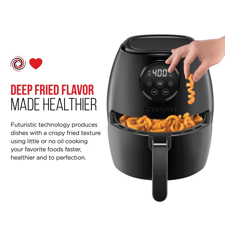 Emerald 3.2L Air Fryer With Rapid Air Technology - Black, Non-Stick,  Programmable, UL Listed, Compact Size, Removable Fry Basket in the Air  Fryers department at