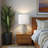 Levon Metal Table Lamp Beige Resin and Ivory Shade, 16.25'' H X 9.36'' W X 9.36'' D
