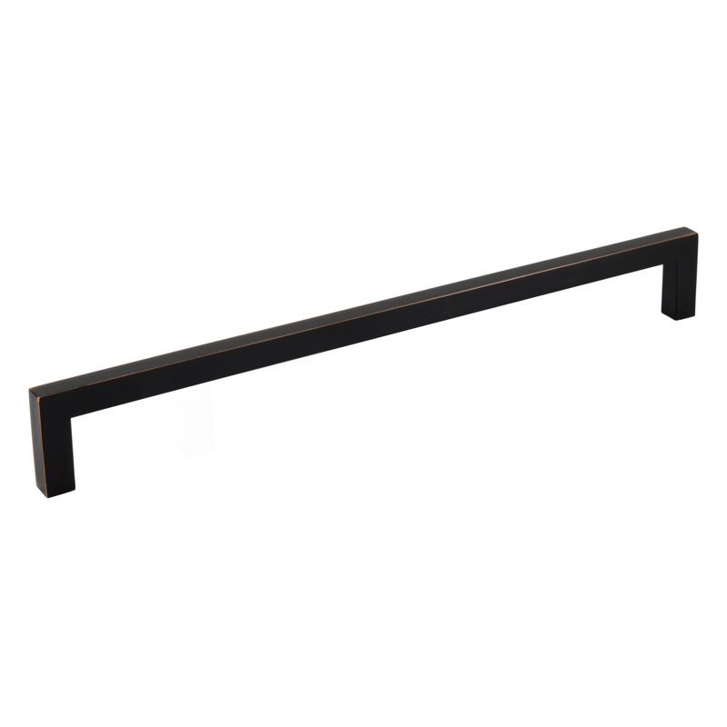 Poignée barre en zinc uni, Bronze frotté à l'huile, 10"